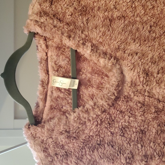 Jessica Simpson Cozy Pink Fuzzy Sweater Sz Large - Picture 2 of 4